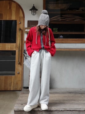 「アイテム（ニットキャップ/ビーニー）」を使った、jumelleさん（レディース・149cm）の秋コーディネート