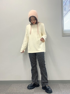 「ドットパンツ」｜jumelleさん（レディース・151cm）の秋コーディネート