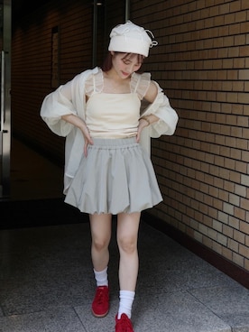 「ニットキャップ」｜jumelleさん（レディース・151cm）の夏コーディネート