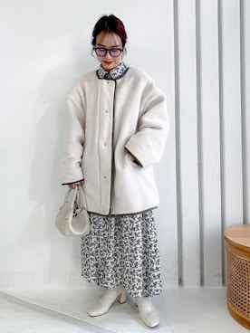 「ジュメロ」｜「アイテム（ジャケット/アウター）」を使った、jumelleさん（レディース・149cm）の冬コーディネート