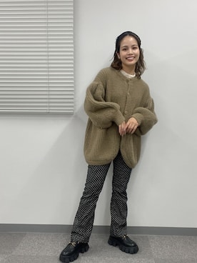 「ドットパンツ」｜jumelleさん（レディース・151cm）の秋コーディネート