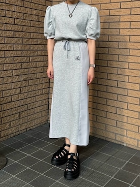 「グレー」｜「アイテム（セットアップ）」を使った、jumelleさん（レディース・157cm）の秋コーディネート