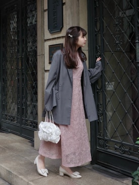 「アイテム（ドレス）」を使った、jumelleさん（レディース・152cm）の秋コーディネート