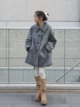 「アイテム（チェスターコート）」を使った、jumelleさん（レディース・151cm）の秋コーディネート