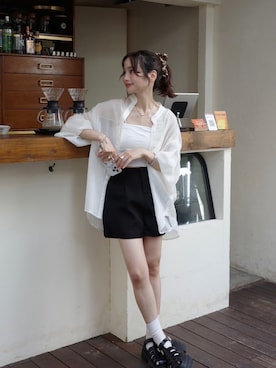 「アイボリー」｜jumelleさん（レディース・151cm）の夏コーディネート
