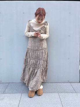 「ムートン」｜「アイテム（ワンピース/ドレス）」を使った、jumelleさん（レディース・158cm）の春コーディネート