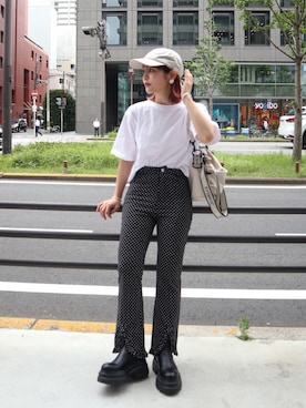 「ドットパンツ」｜jumelleさん（レディース・151cm）の秋コーディネート