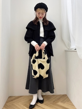 「ジュメロ」｜「アイテム（ジャケット/アウター）」を使った、jumelleさん（レディース・164cm）の冬コーディネート