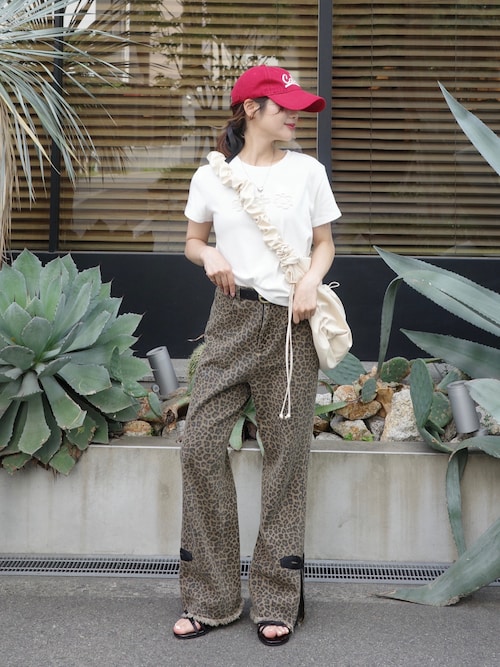 jumelle ジュメロ leopard ribbon pants size:S leopard ribbon pants（デニムパンツ）｜jumelle（ジュメロ）の