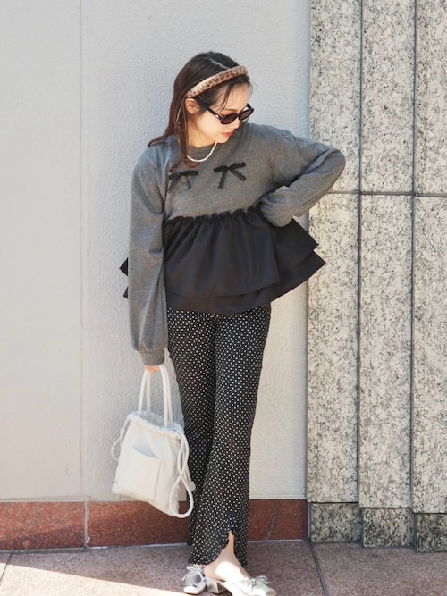 tシャツ peplum cutsew レディース peplum cutsew（Tシャツ/カットソー）｜jumelle（ジュメロ）の