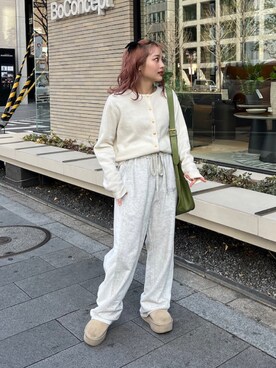 「jumelle（ジュメロ）のアイテム（スウェットパンツ）」を使った、jumelleさん（レディース・151cm）の春コーディネート