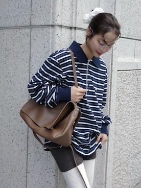 「アイテム（シュシュ）」を使った、jumelleさん（レディース・152cm）の冬コーディネート