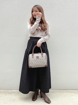「ジュメロ」｜「アイテム（財布/小物）」を使った、jumelleさん（レディース・152cm）の冬コーディネート