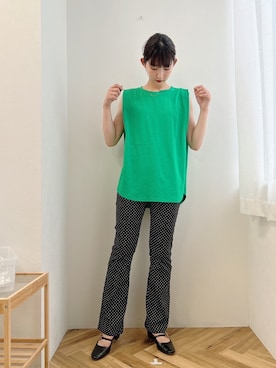 「ドットパンツ」｜jumelleさん（レディース・158cm）の夏コーディネート