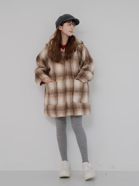 「アイテム（キャスケット）」を使った、jumelleさん（レディース・152cm）の秋コーディネート