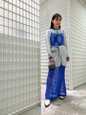 「シースルー」｜「アイテム（その他シューズ）」を使った、Meiさん（レディース・158cm）の春コーディネート