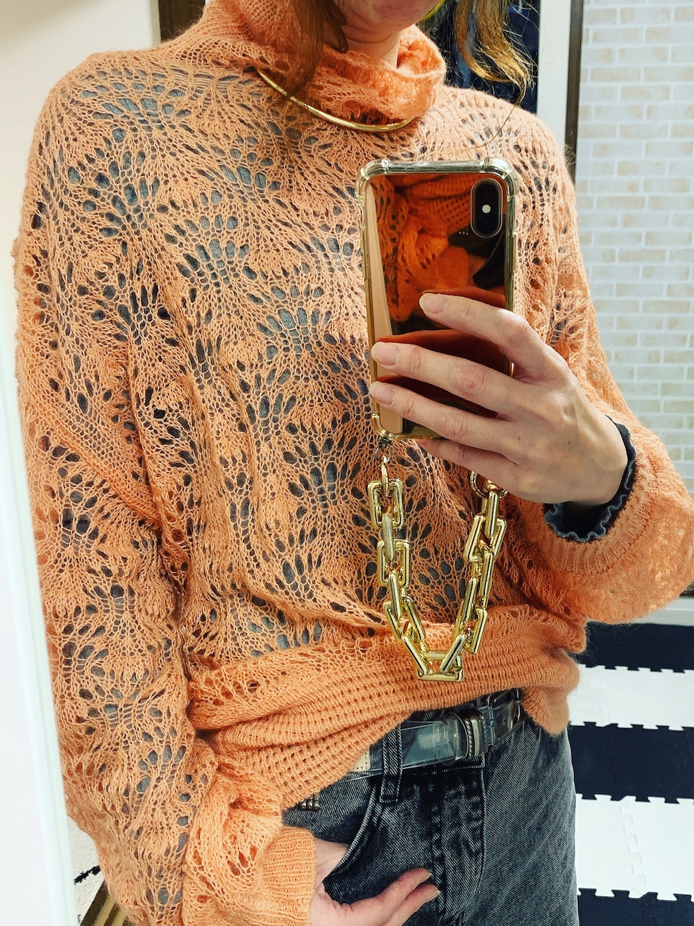 Ameri（アメリ）の「MOHAIR LACY KNIT（ニット/セーター）」 - WEAR