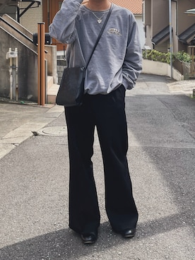 「selle glant（セレグランテ）のアイテム（パンツ）」を使った、kkiさん（メンズ・171cm）の春コーディネート