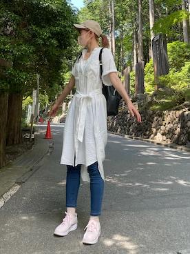 「キャップ女子」｜mh718さん（レディース・169cm）の夏コーディネート