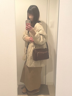 「teva」｜「アイテム（ミリタリージャケット）」を使った、ぴちゃんさん（レディース・156cm）の冬コーディネート