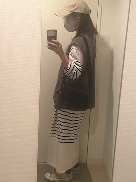 「MICHAEL KORS（マイケルコース）のアイテム（アナログ腕時計）」を使った、ぴちゃんさん（レディース・156cm）の夏コーディネート