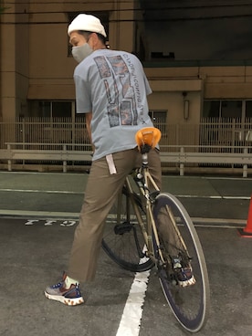 「DEMARCOLAB（デマルコラブ）のアイテム」を使った、wacwac3さん（メンズ・170cm）の夏コーディネート