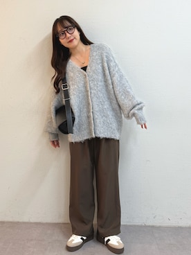 「ニットカーディガン」｜ちぴさん（レディース・158cm・20代）の夏コーディネート