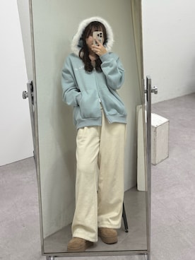 「アイテム（パーカー）」を使った、ちぴさん（レディース・158cm・20代）の秋コーディネート