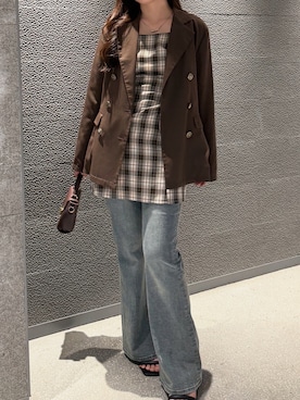 「アイテム（テーラードジャケット）」を使った、ちぴさん（レディース・158cm・20代）の夏コーディネート