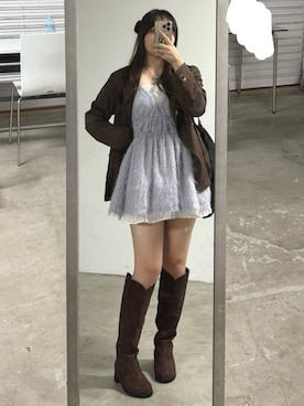 「秋先取りコーデ」｜「アイテム（ジャケット/アウター）」を使った、ちぴさん（レディース・158cm）の夏コーディネート