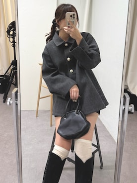 「アイテム（その他アウター）」を使った、ちぴさん（レディース・158cm）の秋コーディネート