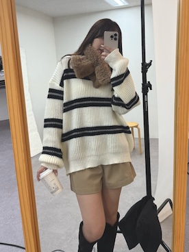 「アイテム（セットアップ）」を使った、ちぴさん（レディース・158cm）の秋コーディネート