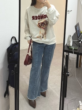 「アイテム（スウェット）」を使った、ちぴさん（レディース・158cm・20代）の秋コーディネート