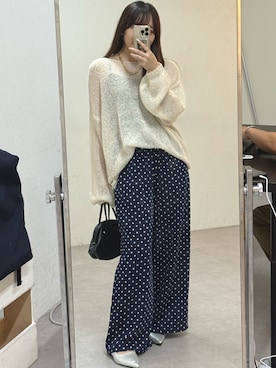 「ニットコーデ」｜ちぴさん（レディース・158cm・20代）の夏コーディネート