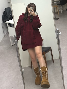 「アイテム（ワンピース/ドレス）」を使った、ちぴさん（レディース・158cm）の秋コーディネート