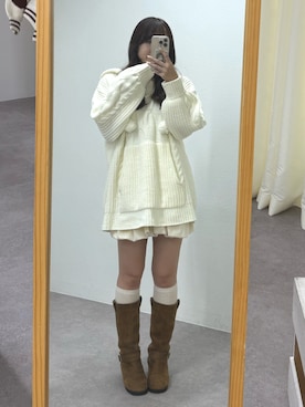 「アイテム（ワンピース/ドレス）」を使った、ちぴさん（レディース・158cm・20代）の秋コーディネート