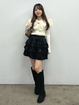 「ニットコーデ」｜ちぴさん（レディース・158cm・20代）の夏コーディネート