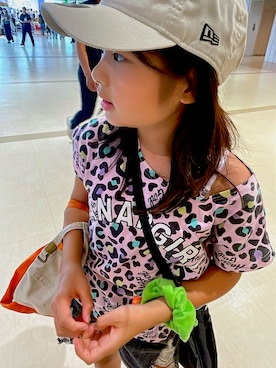 「NEWERA（ニューエラ）のアイテム」を使った、akanyankichiさん（キッズ・148cm）の夏コーディネート