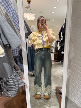 「HELLO.SANFRANCISCO（ハローサンフランシスコ）のアイテム」を使った、小笠原聖梨那さん（レディース・160cm）の夏コーディネート