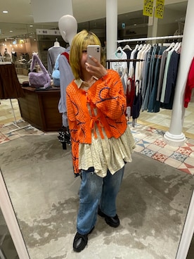 「HELLO.SANFRANCISCO（ハローサンフランシスコ）のアイテム」を使った、小笠原聖梨那さん（レディース・160cm）の秋コーディネート