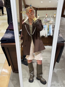 小笠原聖梨那さん(レディース・160cm)の秋コーディネート