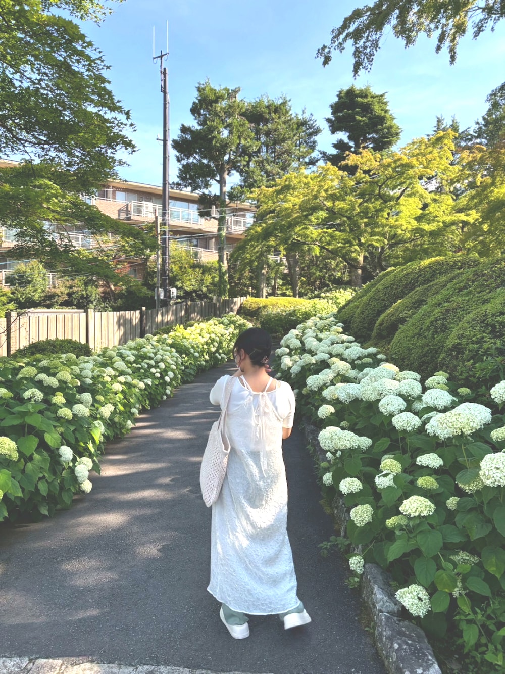 「ワンピース、夏服コーデ、厚底サンダル、GRL」｜「GRLのアイテム（ワンピース/ドレス、ホワイト系）」を使った、pyonkitiさん（レディース・152cm）の夏コーディネートの1枚目の写真