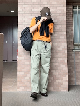 「アイテム（キーケース/キーアクセサリー、ブルー系）」を使った、プチプラのじゅんpuchipurajunさん（メンズ・177cm）の秋コーディネート