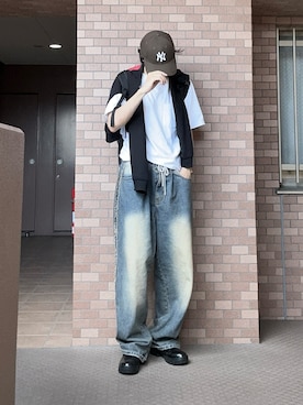 「BSRABBIT（ビエスラビット）のアイテム」を使った、プチプラのじゅんpuchipurajunさん（メンズ・177cm）の夏コーディネート