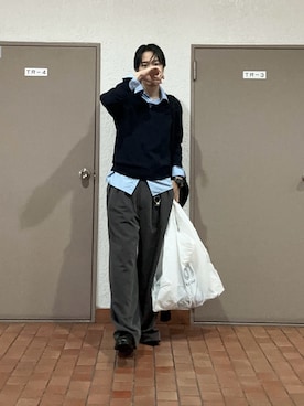 「アイテム（キーケース/キーアクセサリー）」を使った、プチプラのじゅんpuchipurajunさん（メンズ・177cm）の秋コーディネート