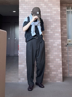 「アイテム（トップス）」を使った、プチプラのじゅんpuchipurajunさん（メンズ・177cm）の夏コーディネート