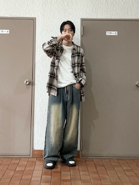 「BSRABBIT（ビエスラビット）のアイテム」を使った、プチプラのじゅんpuchipurajunさん（メンズ・177cm）の秋コーディネート