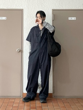 「HOKA（ホカ）のアイテム」を使った、プチプラのじゅんpuchipurajunさん（メンズ・177cm）の春コーディネート