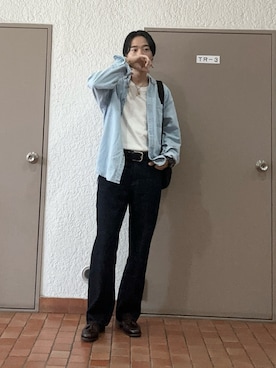「デニムオンデニム」｜プチプラのじゅんpuchipurajunさん（メンズ・177cm）の秋コーディネート
