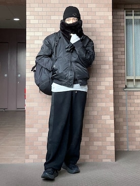 「AFF AIVER（エイエフエフアイバー）のアイテム」を使った、プチプラのじゅんpuchipurajunさん（メンズ・177cm）の冬コーディネート